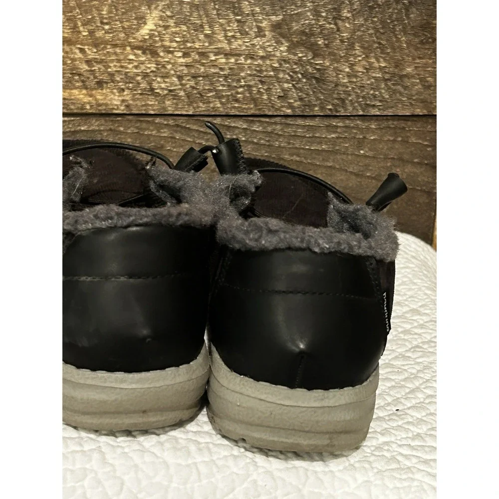 HEY DUDE WOMEN WENDY CORDUROY BLACK CASUAL SHOES Slip-On US Size 7
